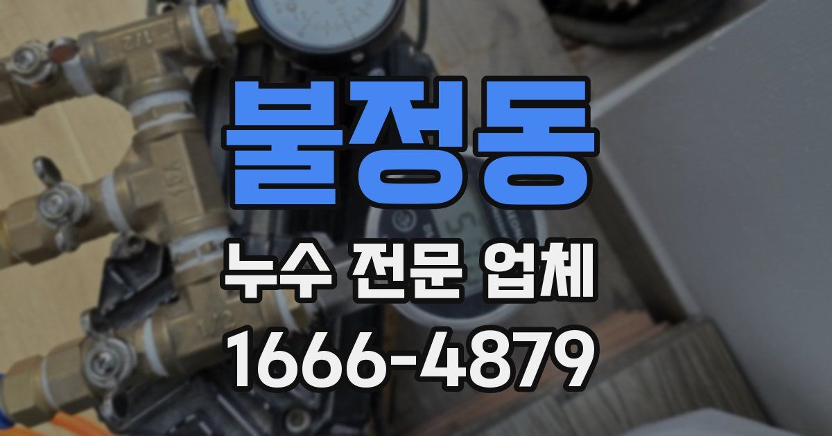불정동 누수 전문 업체