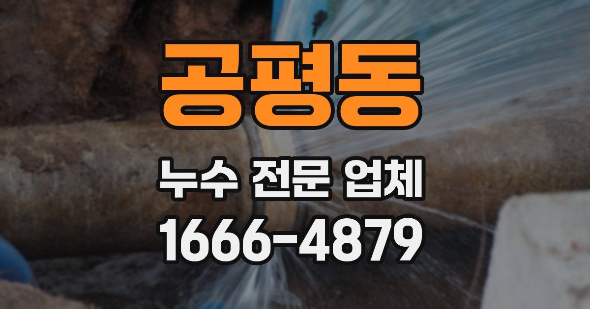 공평동 누수 전문 업체