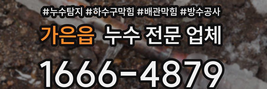 가은읍 누수 전문 업체