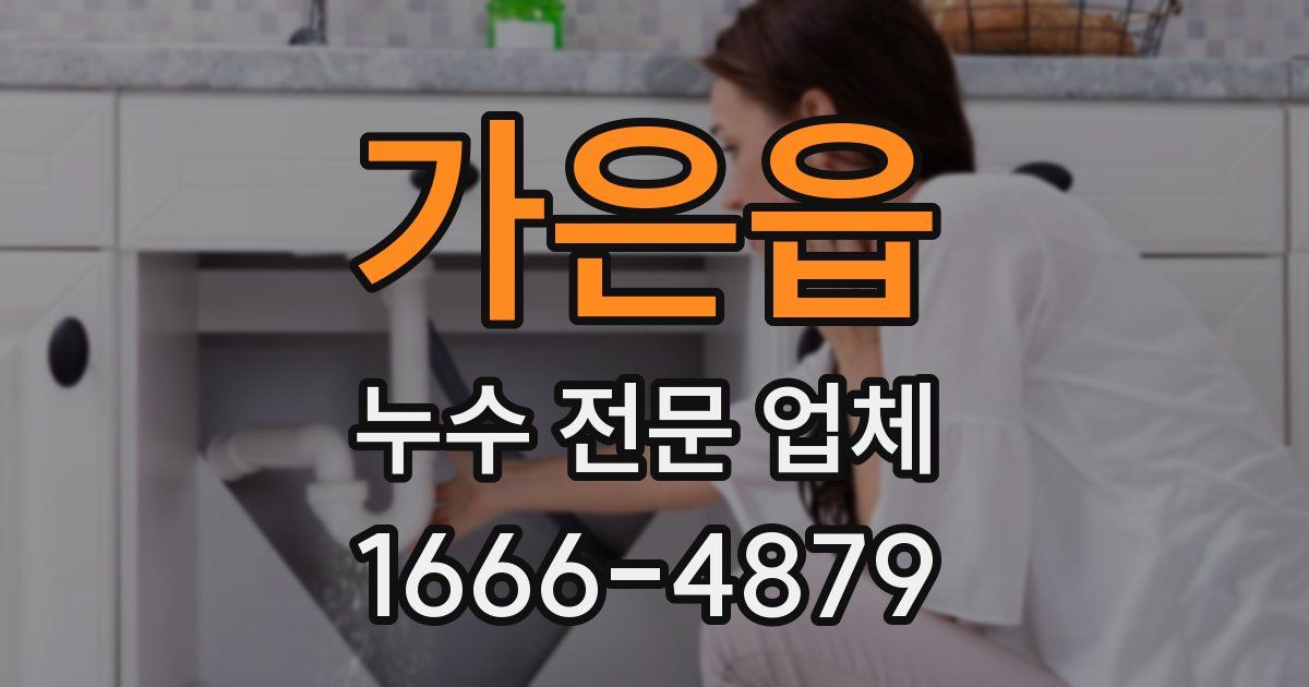 가은읍 누수 전문 업체