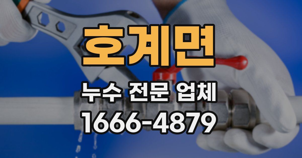 호계면 누수 전문 업체