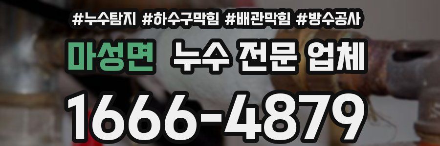 마성면 누수 전문 업체