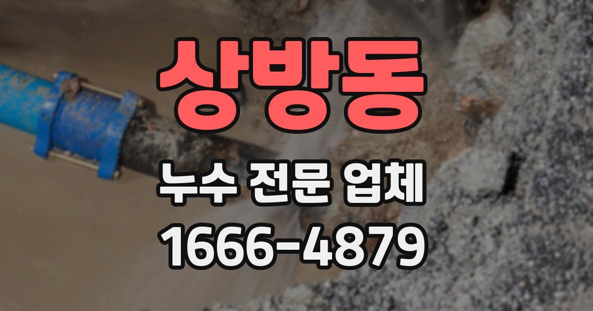 상방동 누수 전문 업체