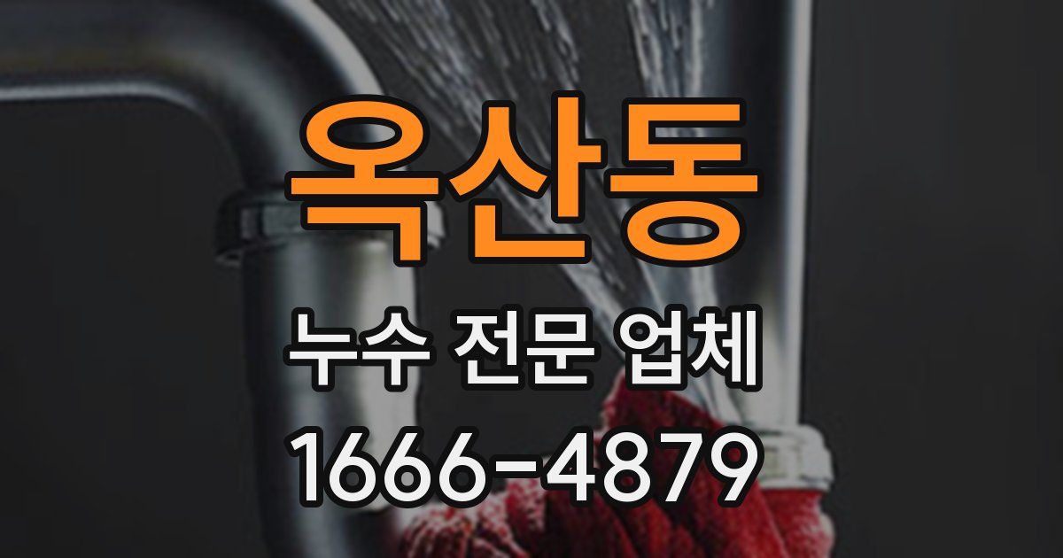 옥산동 누수 전문 업체