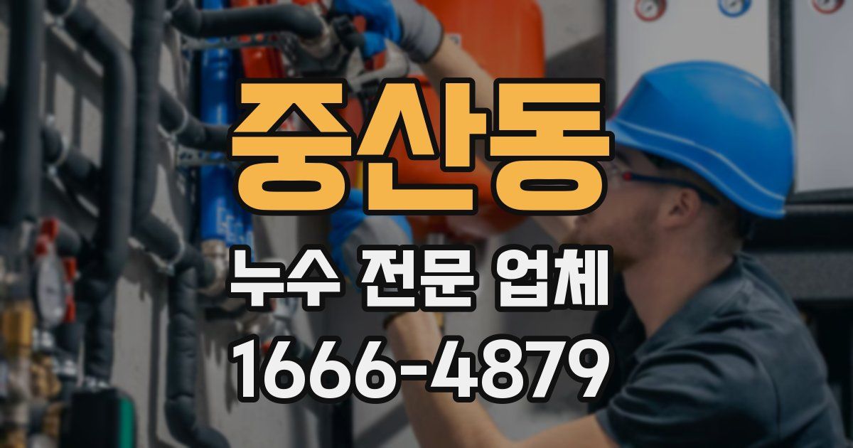중산동 누수 전문 업체