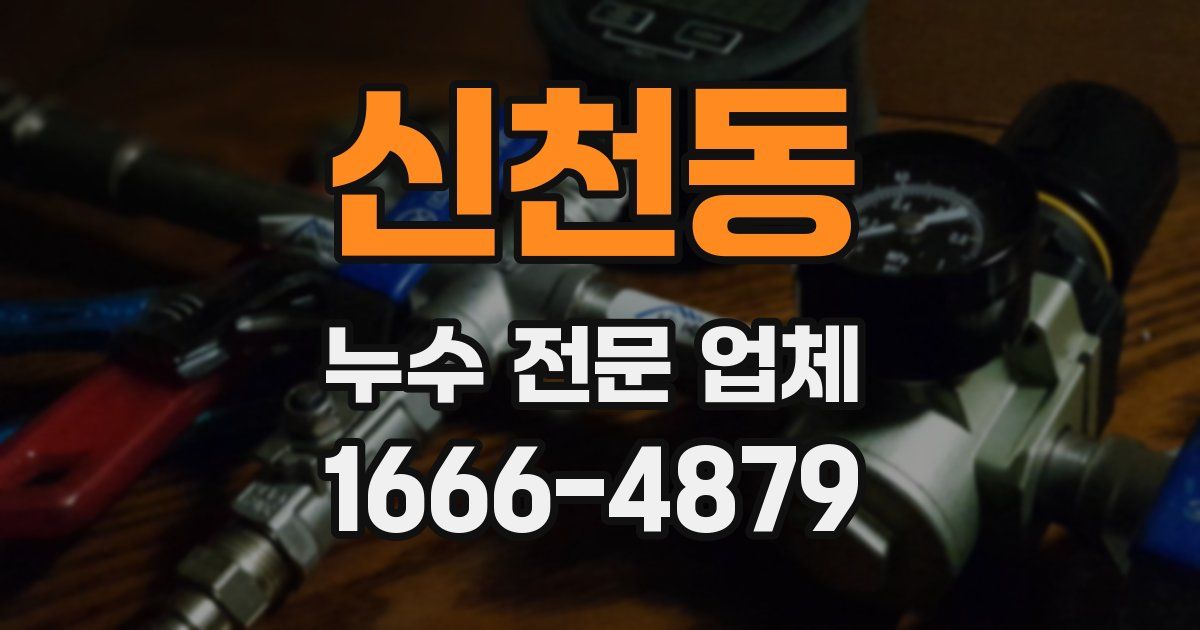 신천동 누수 전문 업체