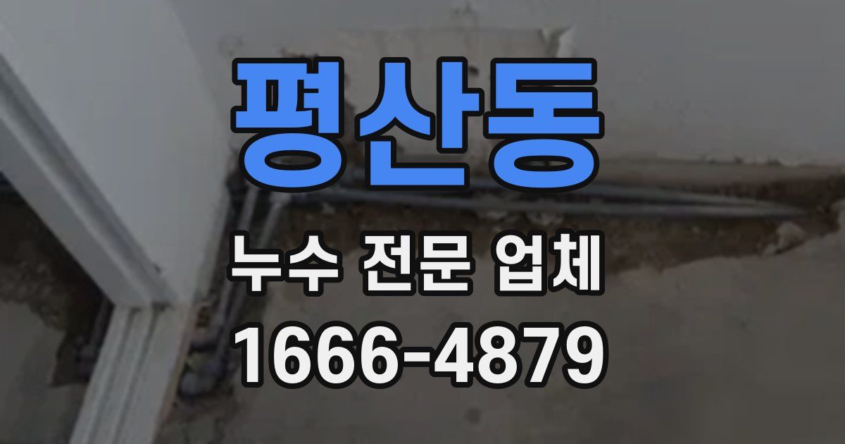 평산동 누수 전문 업체