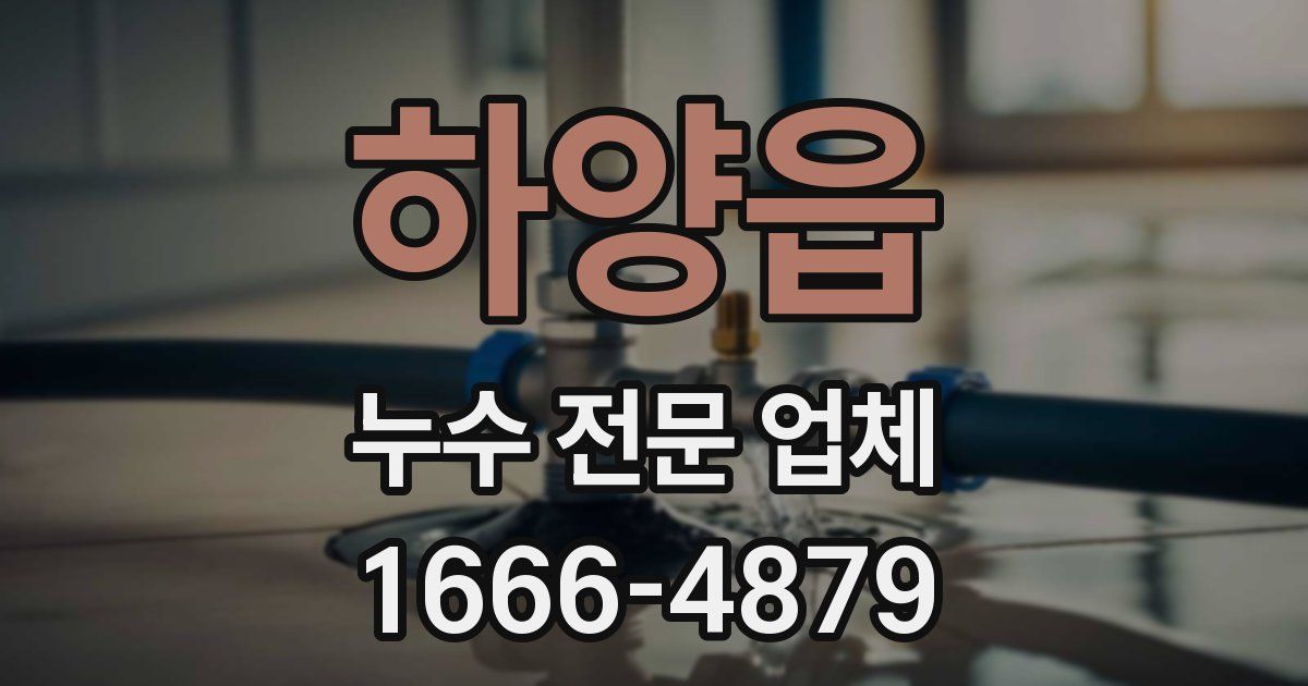 하양읍 누수 전문 업체