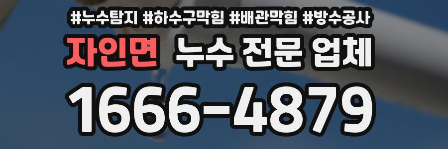 자인면 누수 전문 업체