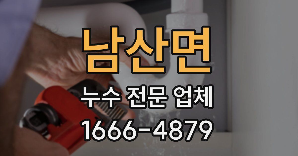 남산면 누수 전문 업체