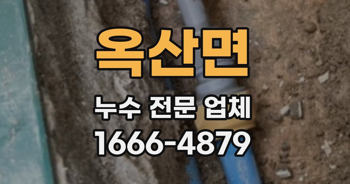 옥산면 누수 전문 업체