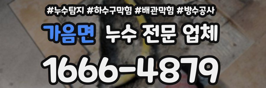 가음면 누수 전문 업체