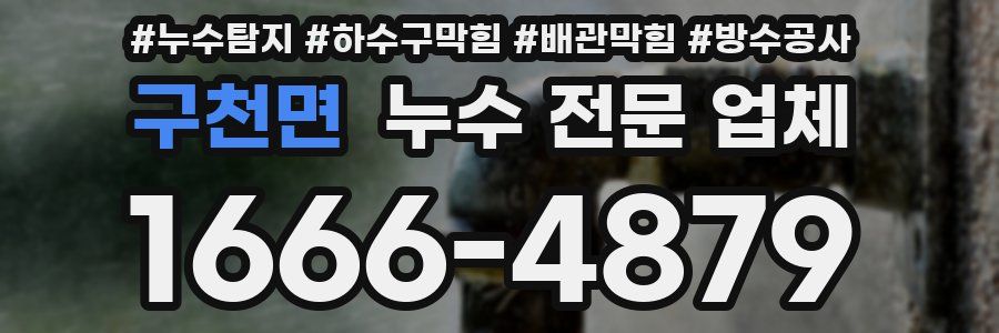 구천면 누수 전문 업체