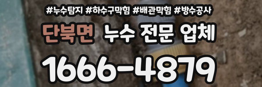 단북면 누수 전문 업체