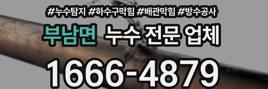 부남면 누수 전문 업체