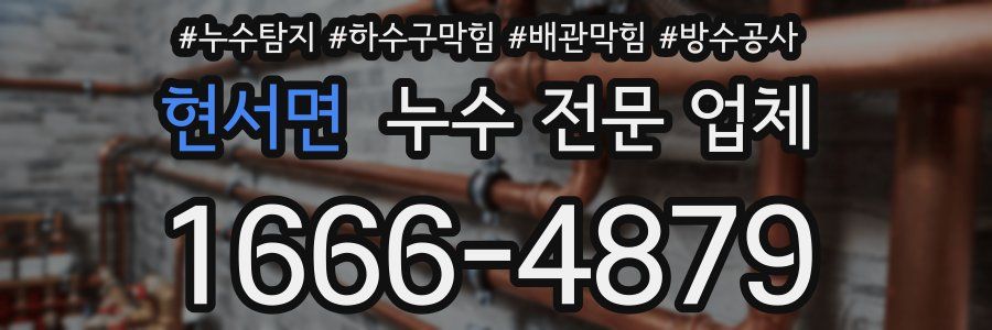 현서면 누수 전문 업체