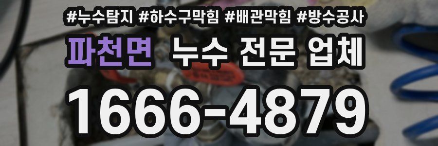 파천면 누수 전문 업체