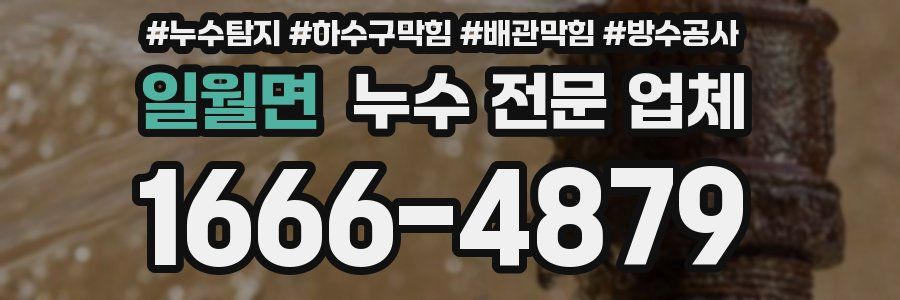 일월면 누수 전문 업체