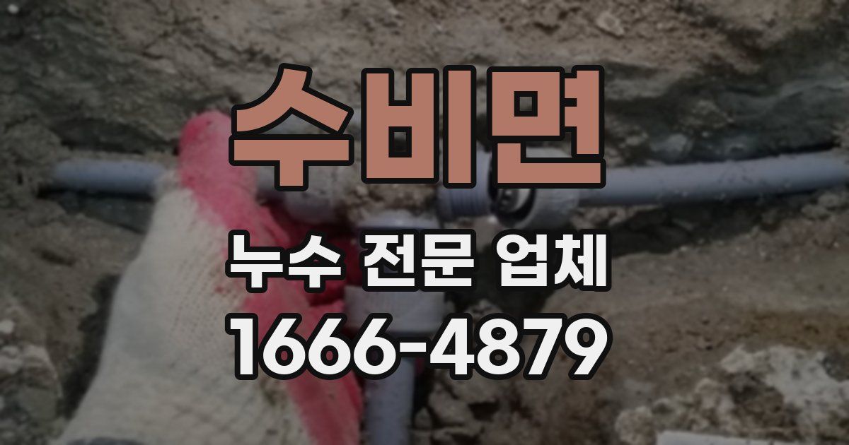 수비면 누수 전문 업체