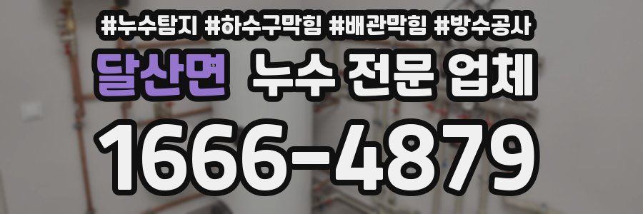 달산면 누수 전문 업체