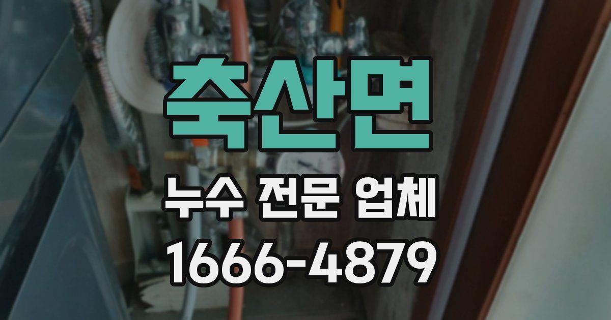 축산면 누수 전문 업체