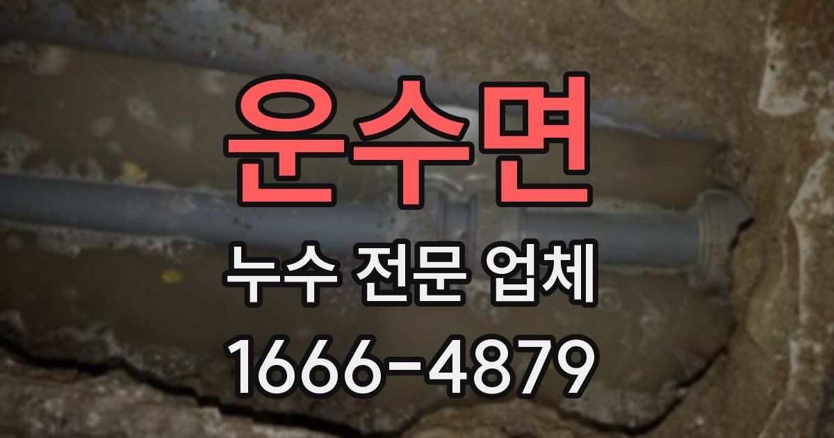 운수면 누수 전문 업체