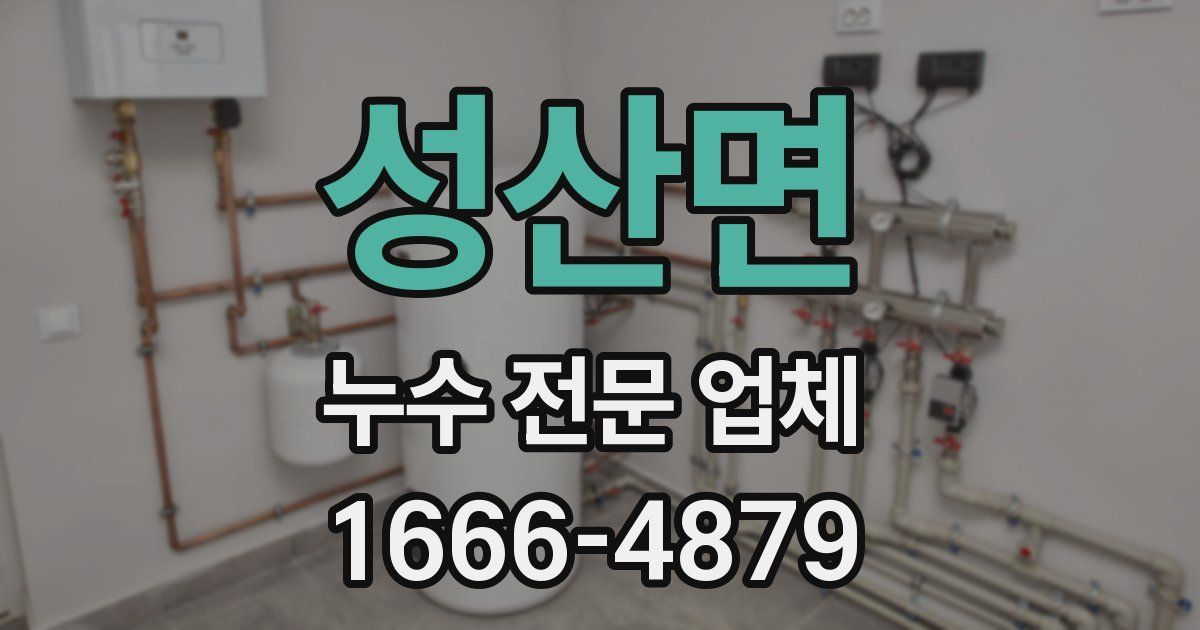 성산면 누수 전문 업체