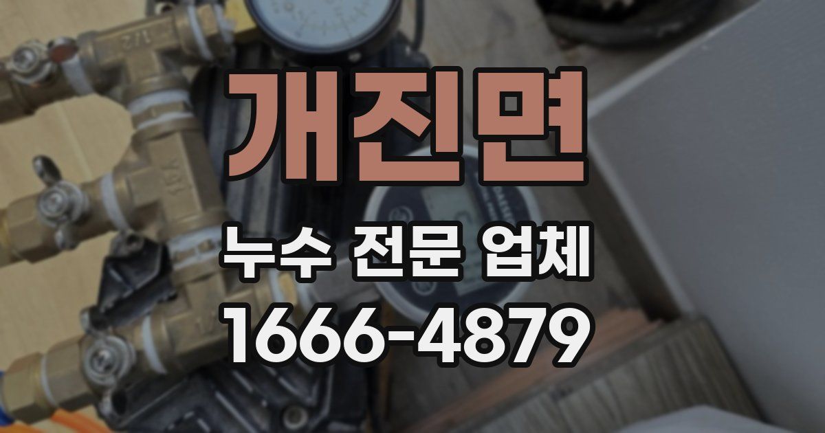 개진면 누수 전문 업체