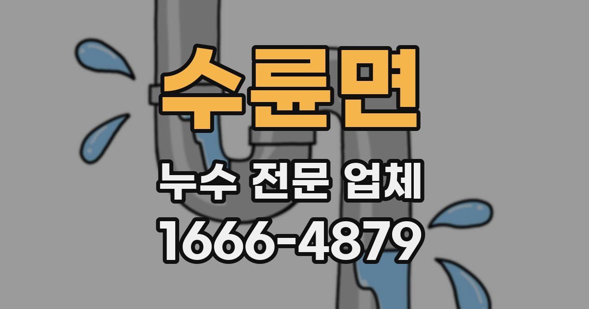 수륜면 누수 전문 업체
