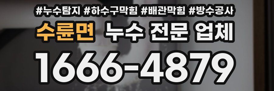 수륜면 누수 전문 업체