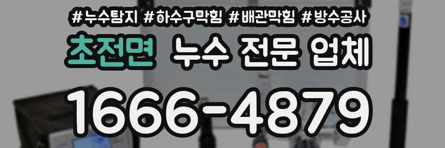 초전면 누수 전문 업체