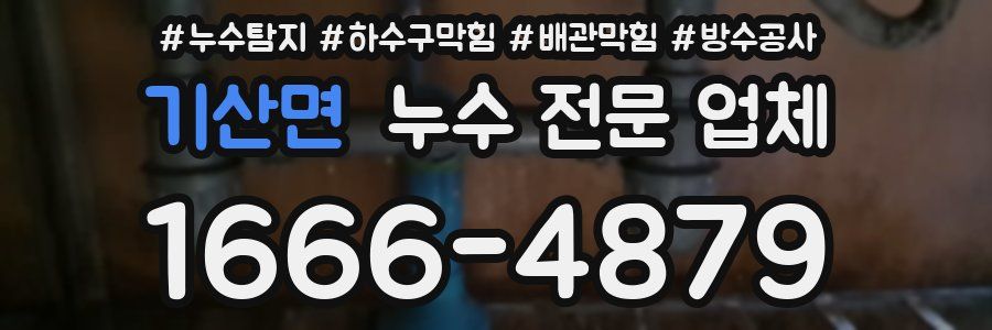 기산면 누수 전문 업체