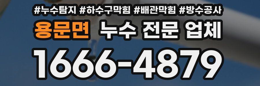 용문면 누수 전문 업체