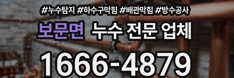 보문면 누수 전문 업체