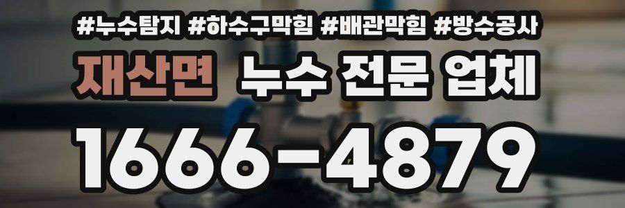 재산면 누수 전문 업체