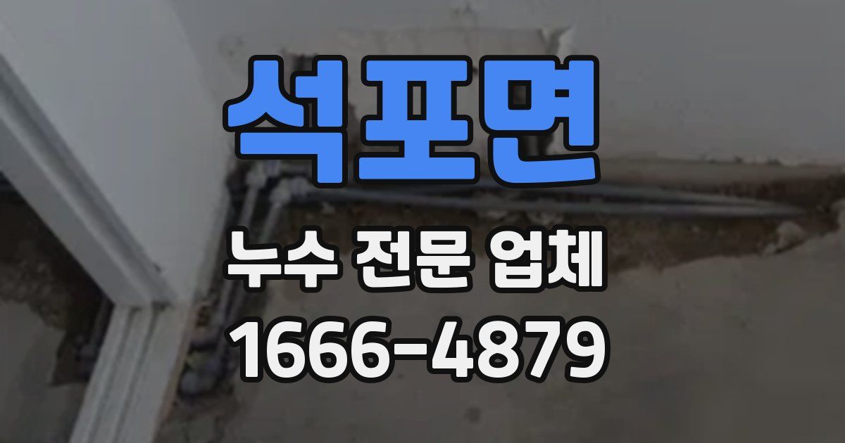 석포면 누수 전문 업체