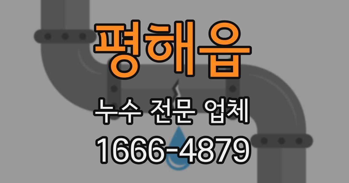 평해읍 누수 전문 업체