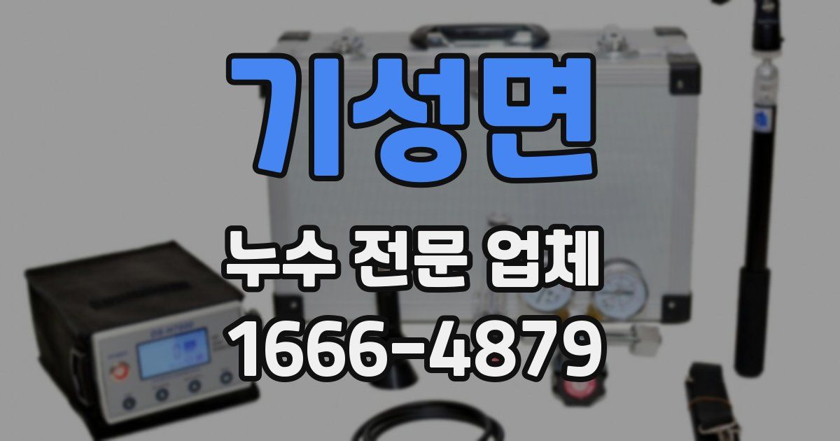 기성면 누수 전문 업체