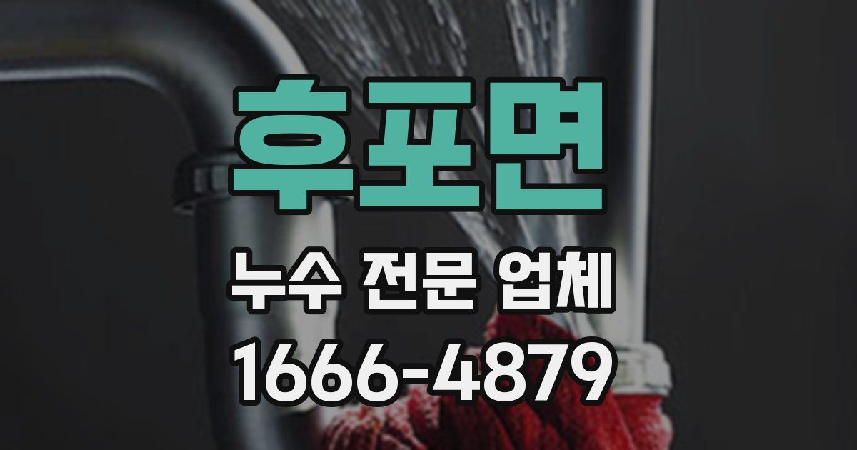 후포면 누수 전문 업체