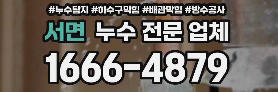 서면 누수 전문 업체