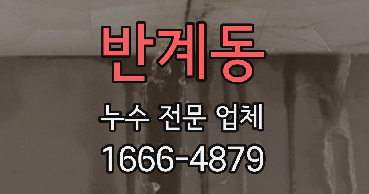 반계동 누수 전문 업체