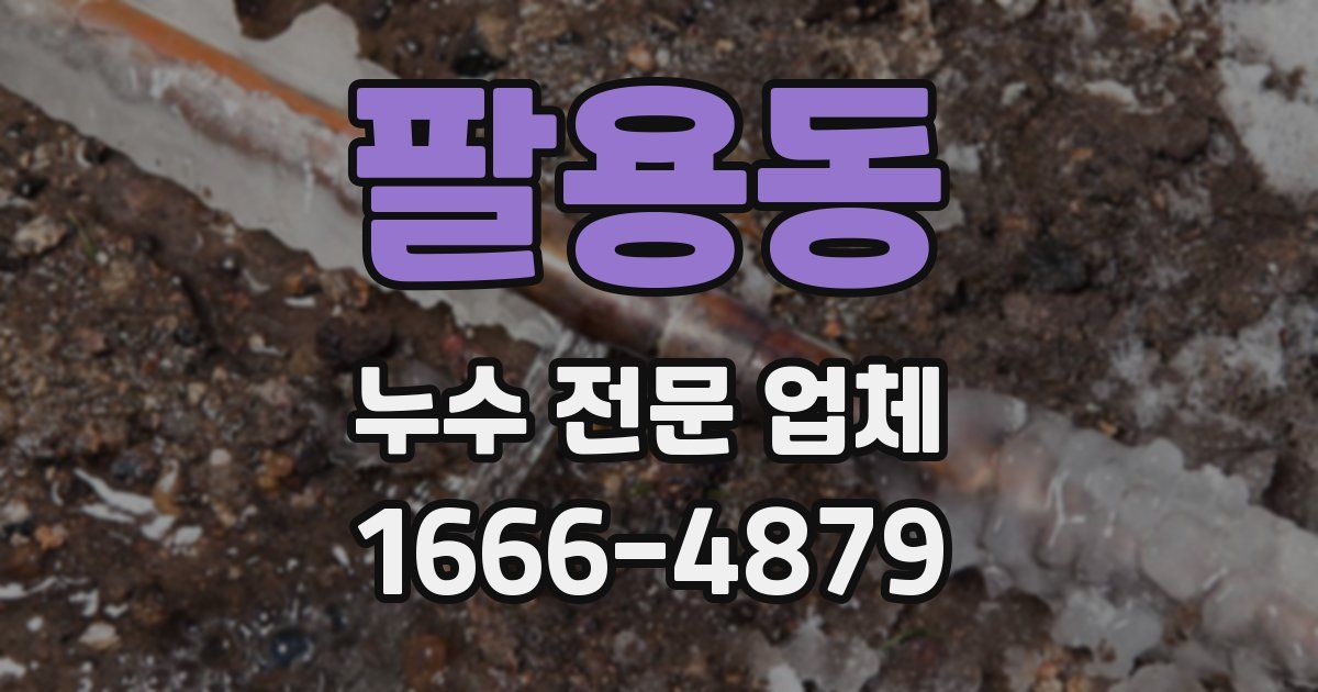 팔용동 누수 전문 업체