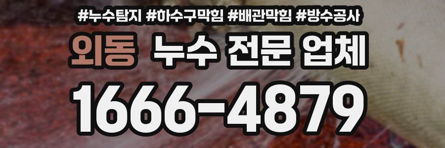 외동 누수 전문 업체
