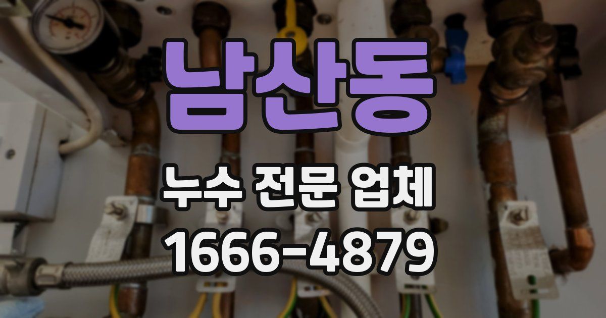 남산동 누수 전문 업체
