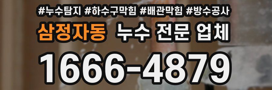 삼정자동 누수 전문 업체