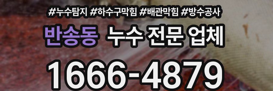 반송동 누수 전문 업체