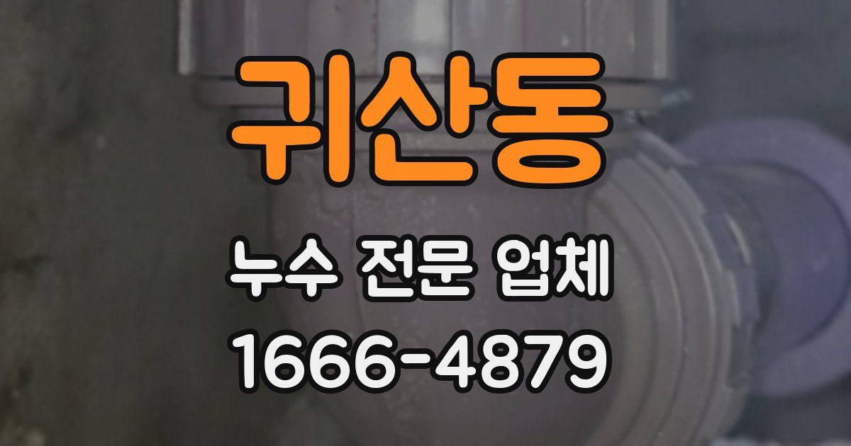 귀산동 누수 전문 업체