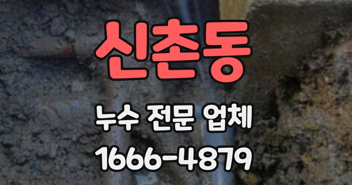 신촌동 누수 전문 업체