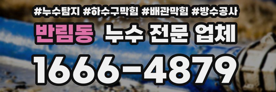반림동 누수 전문 업체