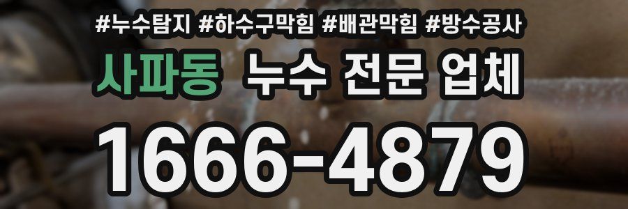 사파동 누수 전문 업체